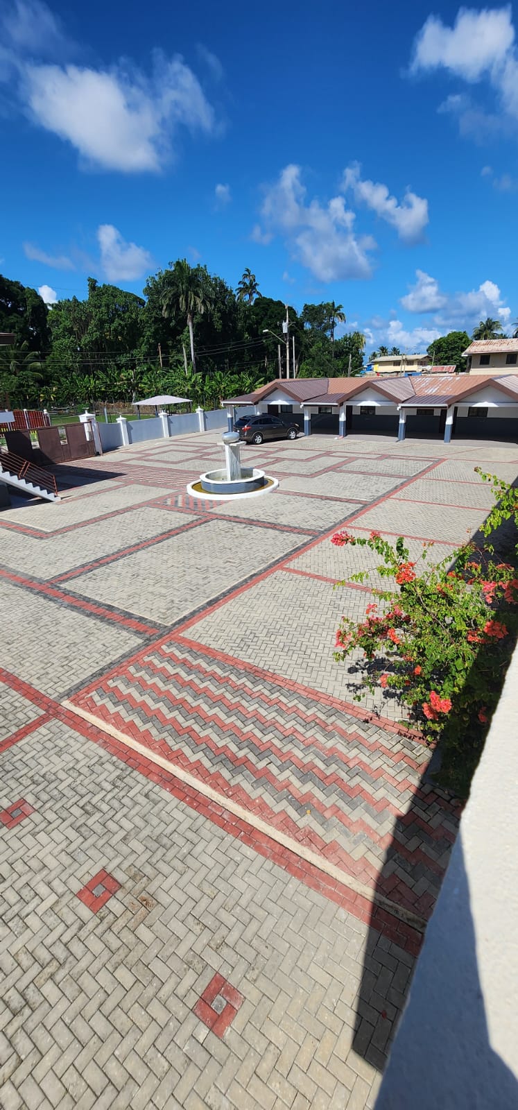 Olympic Villas parking courtyard viewed from above